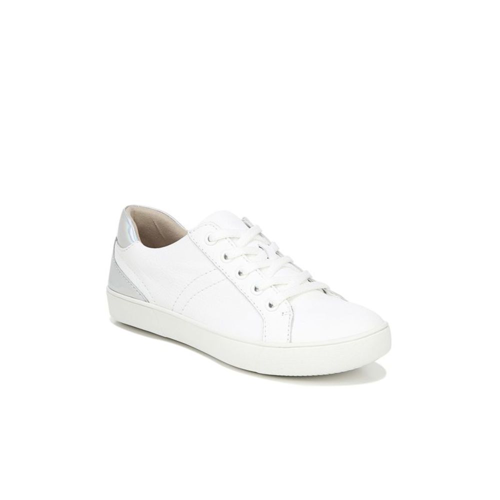 NATURALIZER SHOE Womens White Morrison Round Toe Leather Athletic Sneakers 8 M